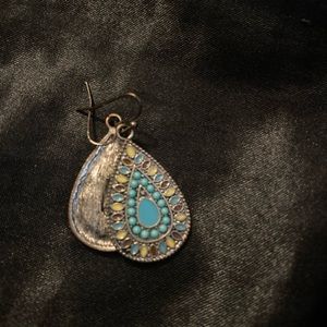 sterling silver dangle turquoises earring